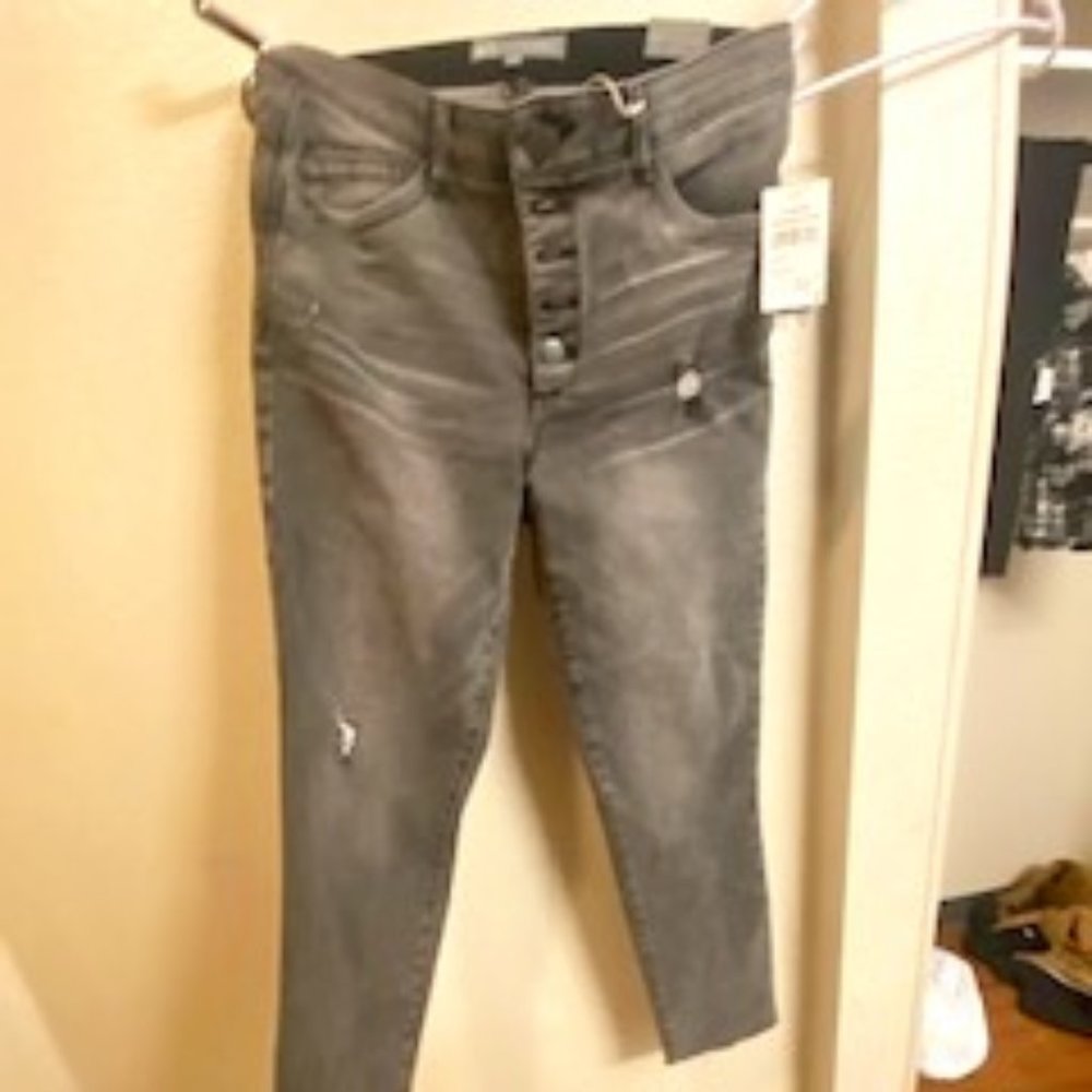 Wit & Wisdom, luxe,High Rise Vintage Skinny Size 8 NWT washedblack